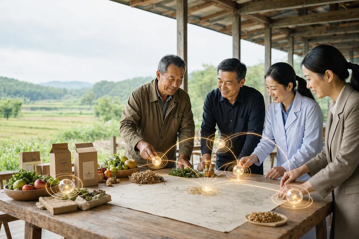 多方产业伙伴在乡村项目现场协同工作